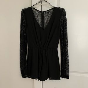 Black Lace Romper